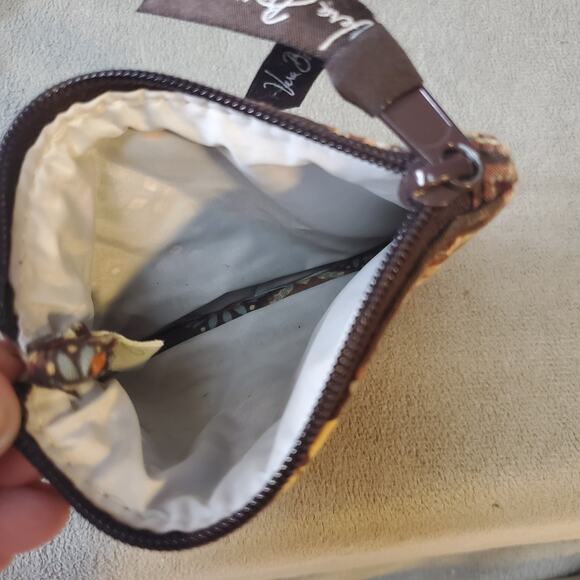 Retired Vera Bradley 3 Piece Purse & Wallet Set Women's Brown Floral Pasley Set - Picture 5 of 16